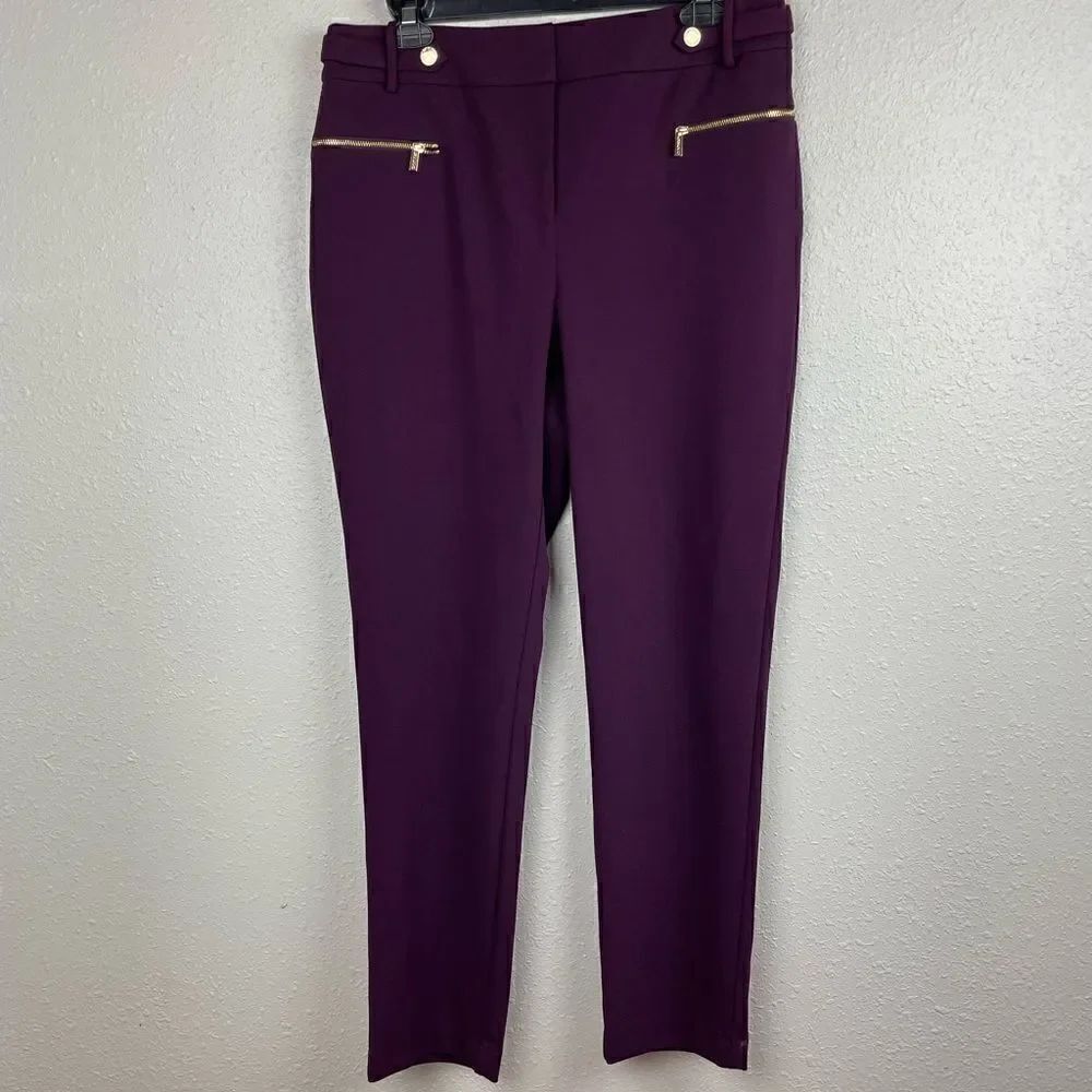 Calvin Klein Purple Stretch Fit Pants Size 10 EUC
